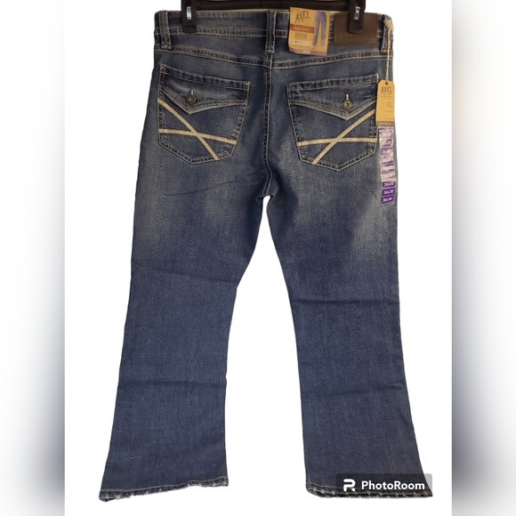 T.K. Axel Men Slim Boot Cut Jeans Stretch Medium Blue Size W 36 X L 30(AXMB0074) - Picture 2 of 13